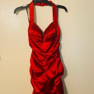 Red body on dress size 5